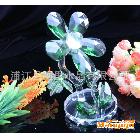 水晶花加天鵝擺件 水晶高檔禮品擺件 創(chuàng)意水晶情人節(jié)禮品