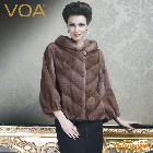 VOA 貂皮大衣女款2013冬裝新品整貂皮草水貂裘皮連帽外套Y1250